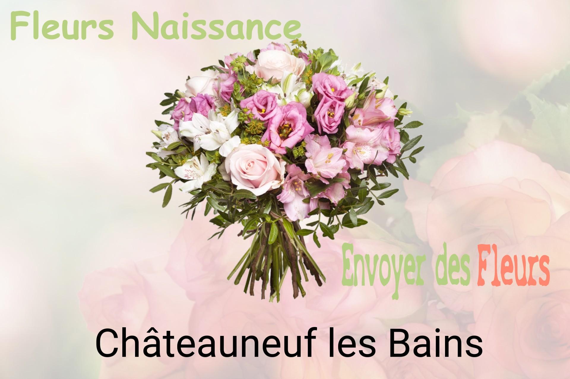 Bouquet de fleurs de naissance livré à Châteauneuf-les-Bains